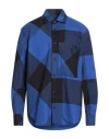Dondup Man Shirt Bright Blue Size L Cotton In Blue