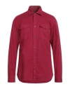 Dondup Man Shirt Garnet Size Xxl Cotton, Elastane In Pink