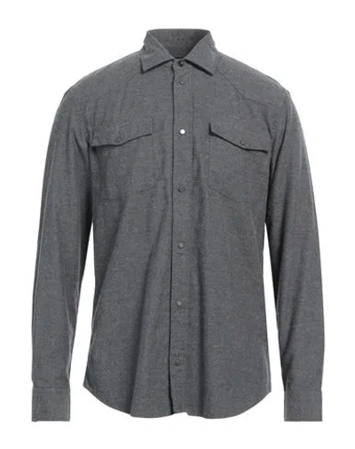 Dondup Man Shirt Grey Size M Cotton, Cashmere