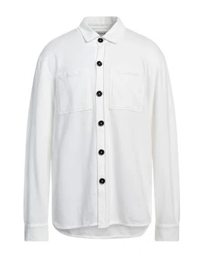 Dondup Man Shirt Ivory Size S Cotton In White