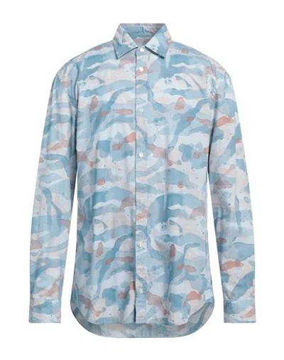 Dondup Man Shirt Light Blue Size Xl Cotton