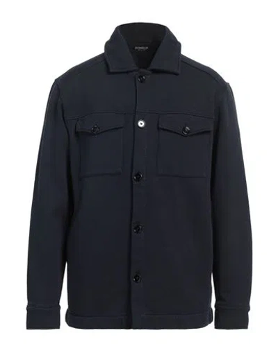 Dondup Man Shirt Midnight Blue Size L Cotton
