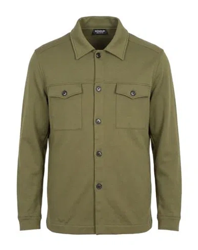 Dondup Man Shirt Military Green Size Xl Cotton