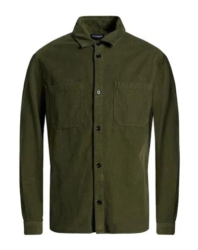 Dondup Man Shirt Military Green Size Xxl Cotton