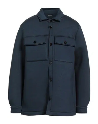 Dondup Man Shirt Navy Size Xl Viscose, Elastane, Polyurethane