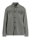 Dondup Man Shirt Sage Green Size M Cotton In Green
