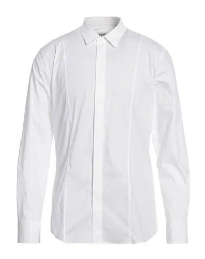 Dondup Man Shirt White Size S Cotton, Elastane