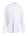 Dondup Man Shirt White Size S Cotton, Viscose, Silk In White