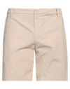 Dondup Man Shorts & Bermuda Shorts Beige Size 34 Cotton, Elastane
