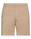Dondup Man Shorts & Bermuda Shorts Beige Size 35 Cotton, Elastane