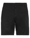 Dondup Man Shorts & Bermuda Shorts Black Size 34 Cotton, Elastane