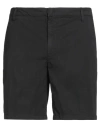 Dondup Man Shorts & Bermuda Shorts Black Size 35 Cotton, Elastane In Black