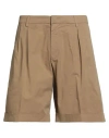 Dondup Man Shorts & Bermuda Shorts Camel Size 31 Cotton, Elastane In Sand