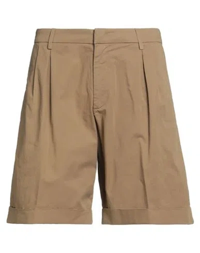Dondup Man Shorts & Bermuda Shorts Camel Size 31 Cotton, Elastane In Brown