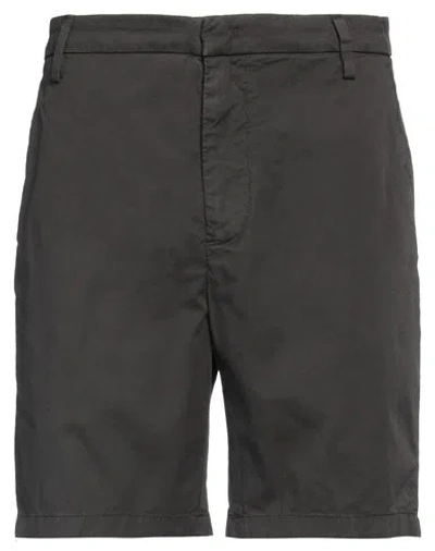 Dondup Man Shorts & Bermuda Shorts Dark Brown Size 30 Cotton, Elastane