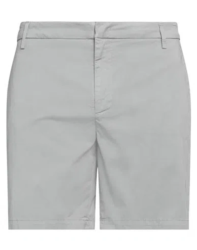 Dondup Man Shorts & Bermuda Shorts Grey Size 34 Cotton, Elastane