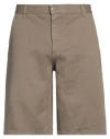 Dondup Man Shorts & Bermuda Shorts Khaki Size 34 Cotton In Beige