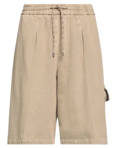 Dondup Man Shorts & Bermuda Shorts Khaki Size 32 Cotton In Beige