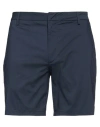 Dondup Man Shorts & Bermuda Shorts Navy Blue Size 31 Cotton, Polyamide, Elastane