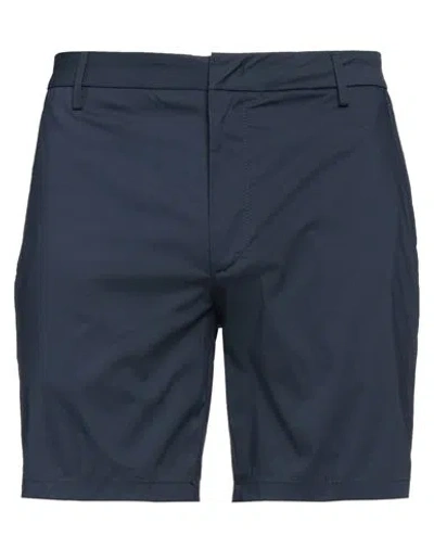 Dondup Man Shorts & Bermuda Shorts Navy Blue Size 31 Cotton, Polyamide, Elastane