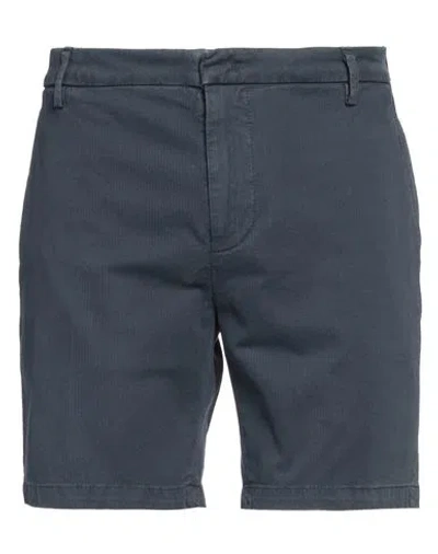 Dondup Man Shorts & Bermuda Shorts Navy Size 31 Cotton, Elastane