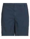 Dondup Man Shorts & Bermuda Shorts Navy Size 35 Cotton, Elastane In Blue