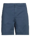 Dondup Man Shorts & Bermuda Shorts Navy Size 38 Cotton, Elastane