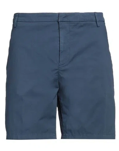 Dondup Man Shorts & Bermuda Shorts Navy Size 38 Cotton, Elastane