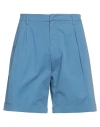 Dondup Man Shorts & Bermuda Shorts Pastel Blue Size 34 Cotton, Elastane