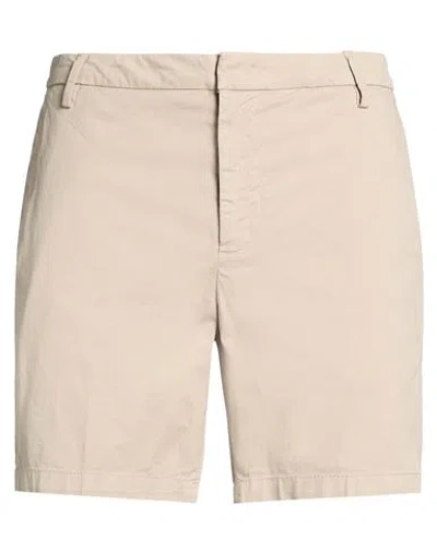 Dondup Man Shorts & Bermuda Shorts Sand Size 33 Cotton, Elastane In Neutral