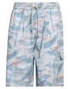 Dondup Man Shorts & Bermuda Shorts Sky Blue Size 34 Cotton In Blue