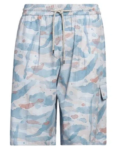 Dondup Man Shorts & Bermuda Shorts Sky Blue Size 34 Cotton