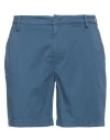 Dondup Man Shorts & Bermuda Shorts Slate Blue Size 30 Cotton, Elastane