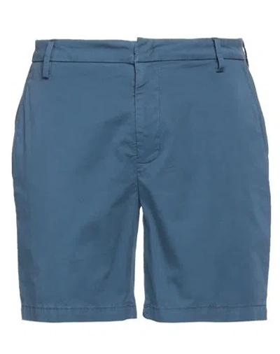 Dondup Man Shorts & Bermuda Shorts Slate Blue Size 30 Cotton, Elastane In Blue