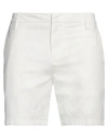 Dondup Man Shorts & Bermuda Shorts White Size 32 Cotton, Elastane