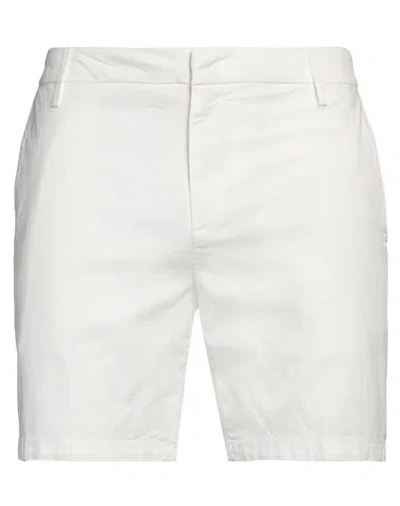 Dondup Man Shorts & Bermuda Shorts White Size 32 Cotton, Elastane In White