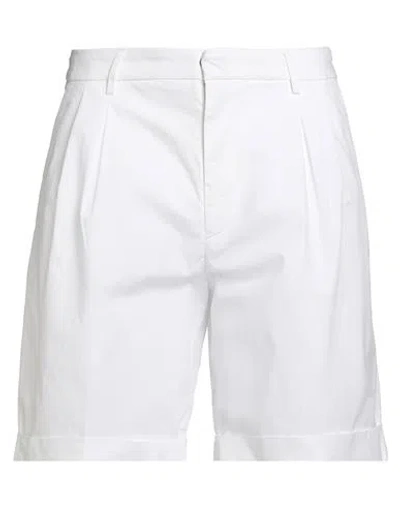 Dondup Man Shorts & Bermuda Shorts White Size 33 Cotton, Elastane