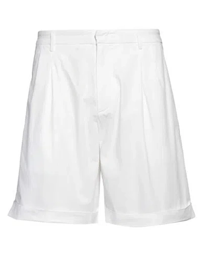 Dondup Man Shorts & Bermuda Shorts White Size 33 Cotton, Elastane