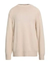 Dondup Man Sweater Beige Size 40 Wool In Neutral