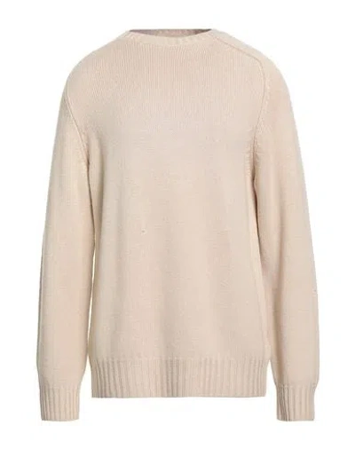 Dondup Man Sweater Beige Size 40 Wool In Neutral