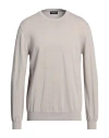Dondup Man Sweater Light Grey Size 42 Cotton In Beige