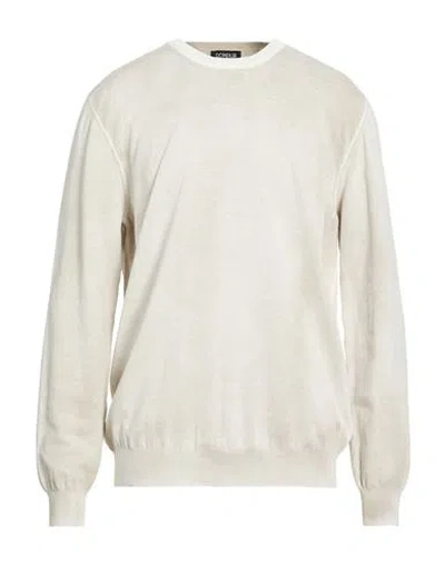 Dondup Man Sweater Beige Size 44 Cotton In White