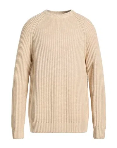 Dondup Man Sweater Beige Size 44 Wool In Brown