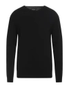 Dondup Man Sweater Black Size 40 Wool In Black