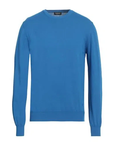 Dondup Man Sweater Blue Size 42 Cotton