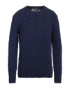Dondup Man Sweater Blue Size 42 Wool, Polyamide In Blue