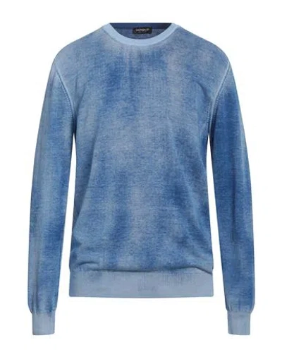 Dondup Man Sweater Blue Size 46 Cotton