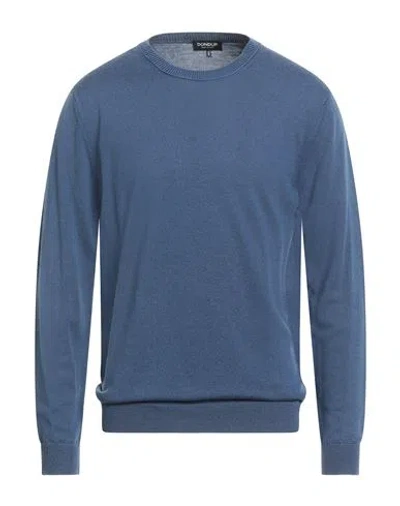 Dondup Man Sweater Blue Size 46 Merino Wool