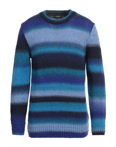 Dondup Man Sweater Bright Blue Size 40 Wool, Acrylic, Polyamide, Alpaca Wool