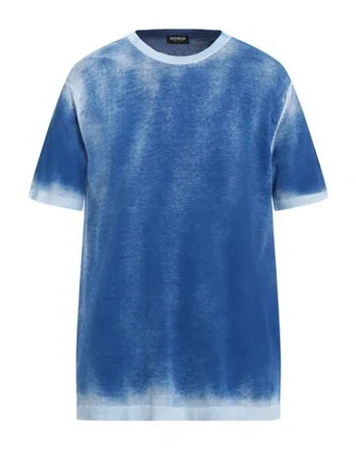 Dondup Man Sweater Bright Blue Size 44 Cotton